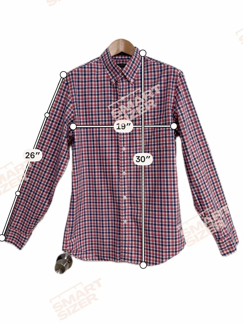 J.Crew Slim Cotton Oxford Shirt Pink Blue Gingham Check Mens Medium NWT Button